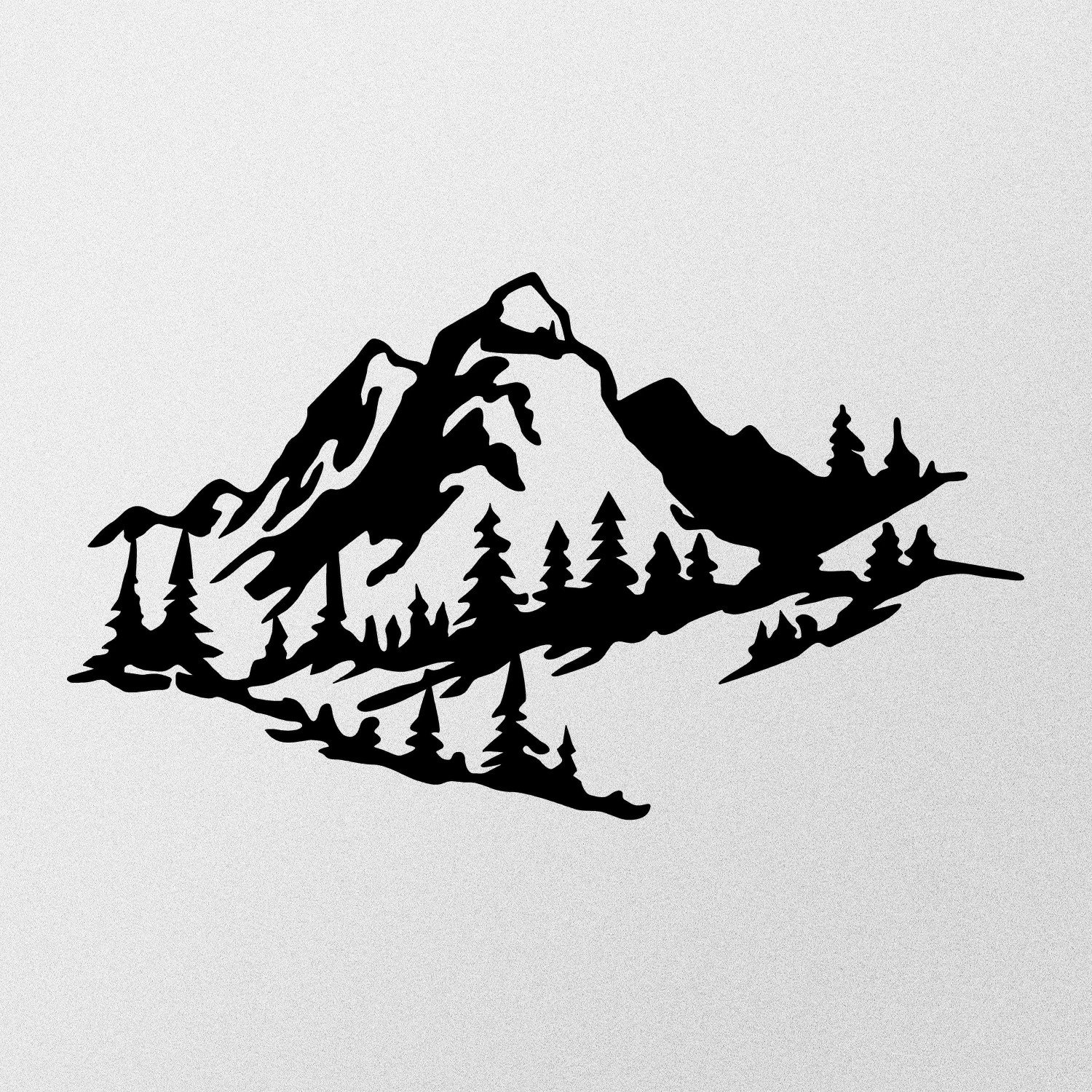 Aksesor dekorativ metalik për mur, Wallity, dekor mali, ngjyrë e zezë, 47x40cm