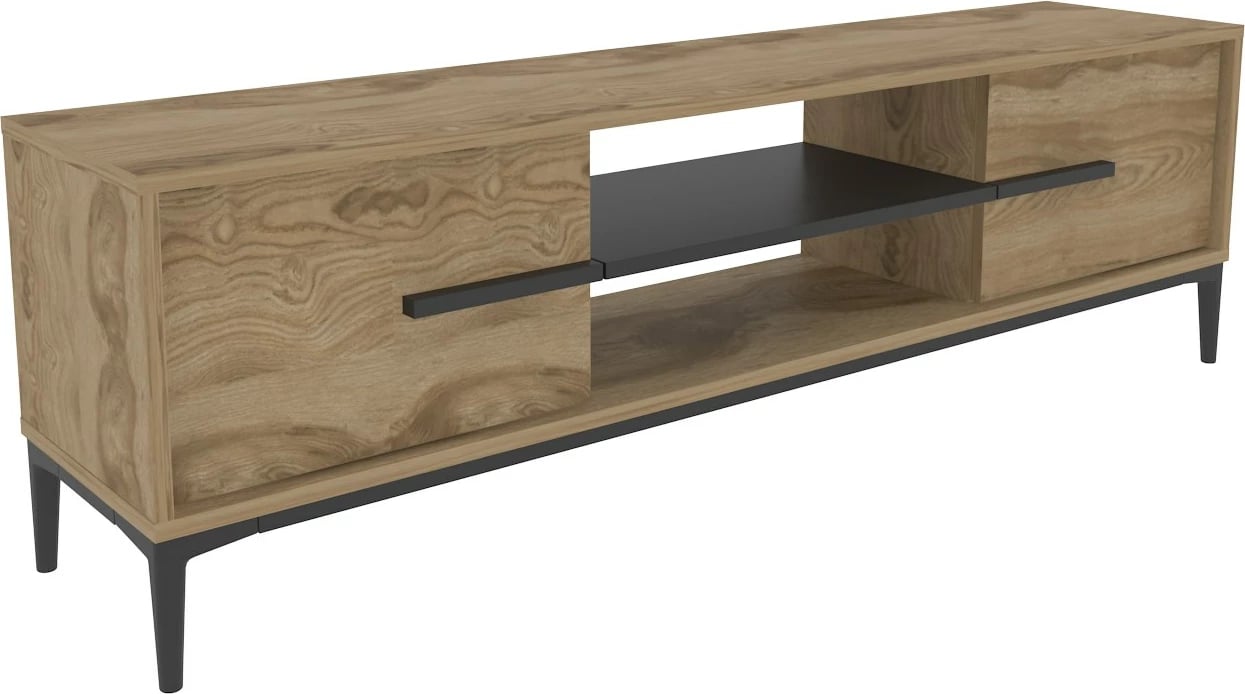 Komodë TV Hanah Home, Eslem, ngjyrë lis dhe e zezë