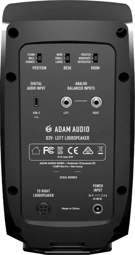 Monitorë studio ADAM AUDIO D3V, të zi, çift