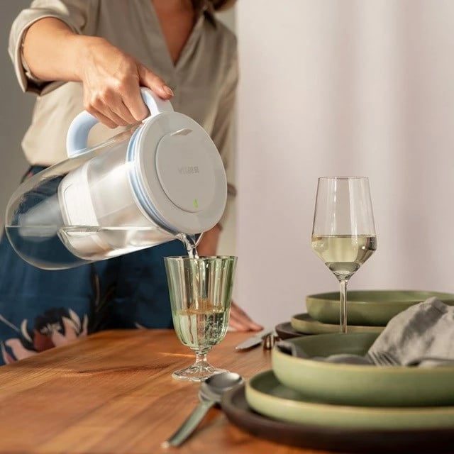 Ibrik filtruese uji BRITA Glass+3 Maxtra Pro Pure Performance, 2.5L, Blu