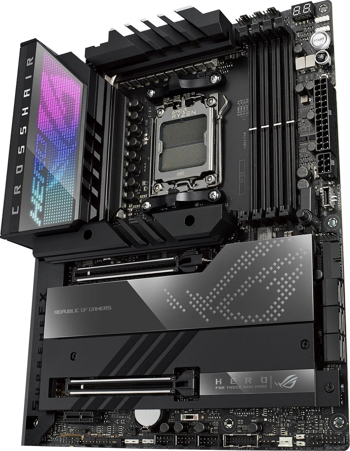 Pllakë amë Asus Rog Crosshair X670E Hero, DDR5, AMD X670 Pllakë amë Asus Rog Crosshair X670E Hero, DDR5, AMD X670