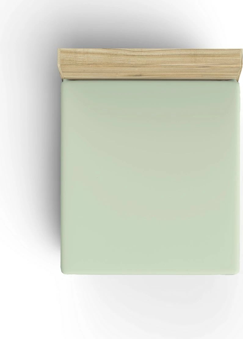 Çarçaf i vogël me lastik, ngjyrë e gjelbër e çelët, L'essentiel, 90x190+30cm