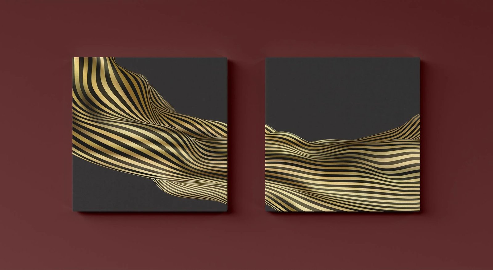 Pikturë dekorative në kanavacë (2 copë), Wallity, ASR2-CNV25-3, 40x40 cm