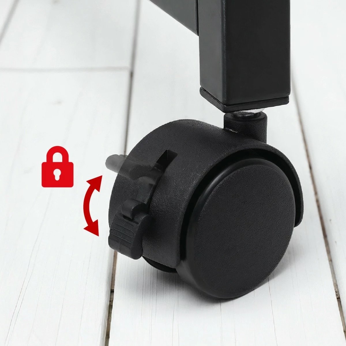 tavolinë zyre palosëse Maclean MC-126 B, 100x58 cm, kapacitet 50 kg, me rrota, e zezë