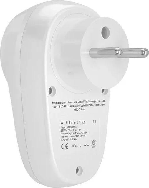 Prizë e mençur Wi-Fi Sonoff S26R2TPE-FR, Type E, e bardhë
