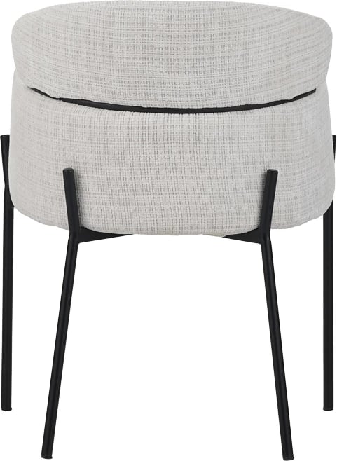 Karrige Tolerse Inart, pëlhurë bezhë, këmbë metalike të zeza, 58x57x80cm