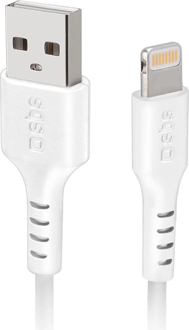 Kabllo USB-A në Lightning SBS TECABLEUSBIP589W, 1m, e bardhë Kabllo USB-A në Lightning SBS TECABLEUSBIP589W, 1m, e bardhë