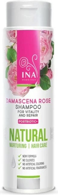 Shampon për femra INA ESSENTIALS Natural Rose për flokë të thata dhe të dëmtuara, 200ml