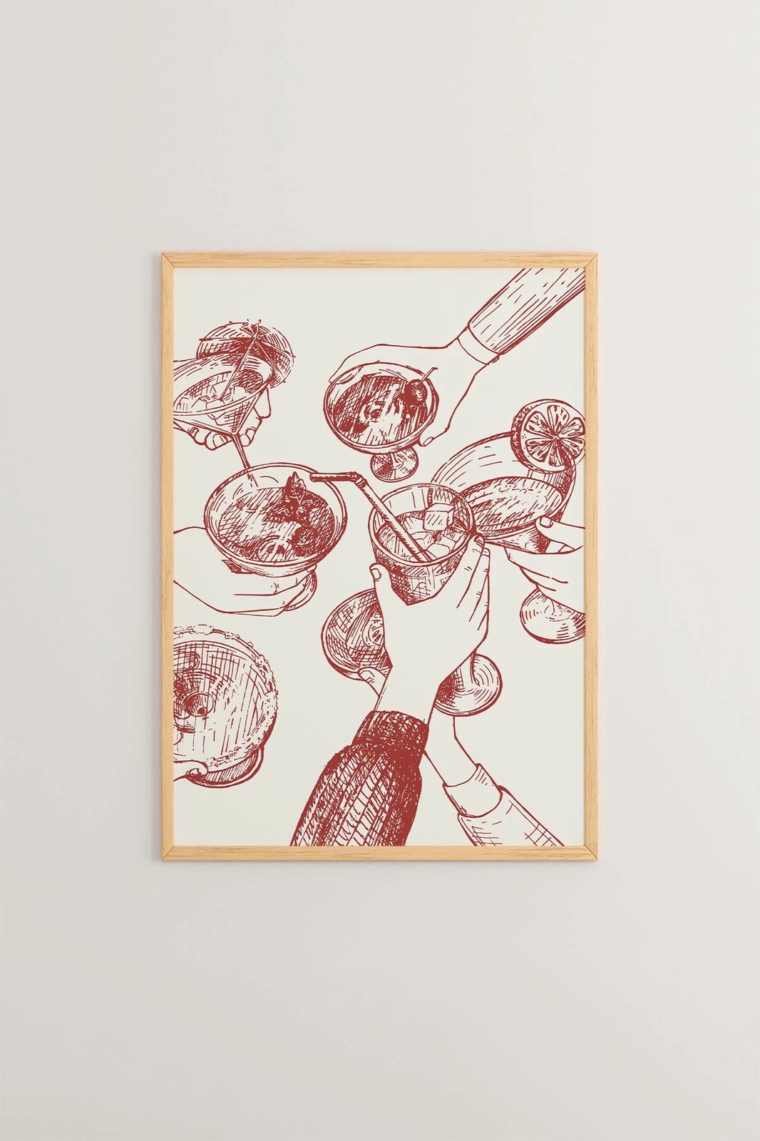 Pikturë dekorative me kornizë, Wallity, shumëngjyrëshe, Nwyearsngmdl20, 33x48cm