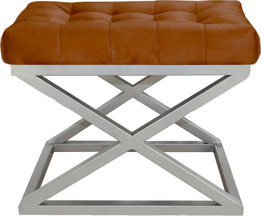 Puf Atelier del Sofa, ngjyrë argjendi dhe terrakote