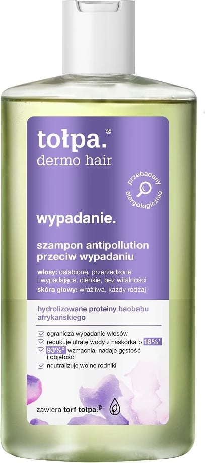 Shampon për femra Tołpa Dermo Hair Anti-Pollution kundër rënies së flokëve 250ml