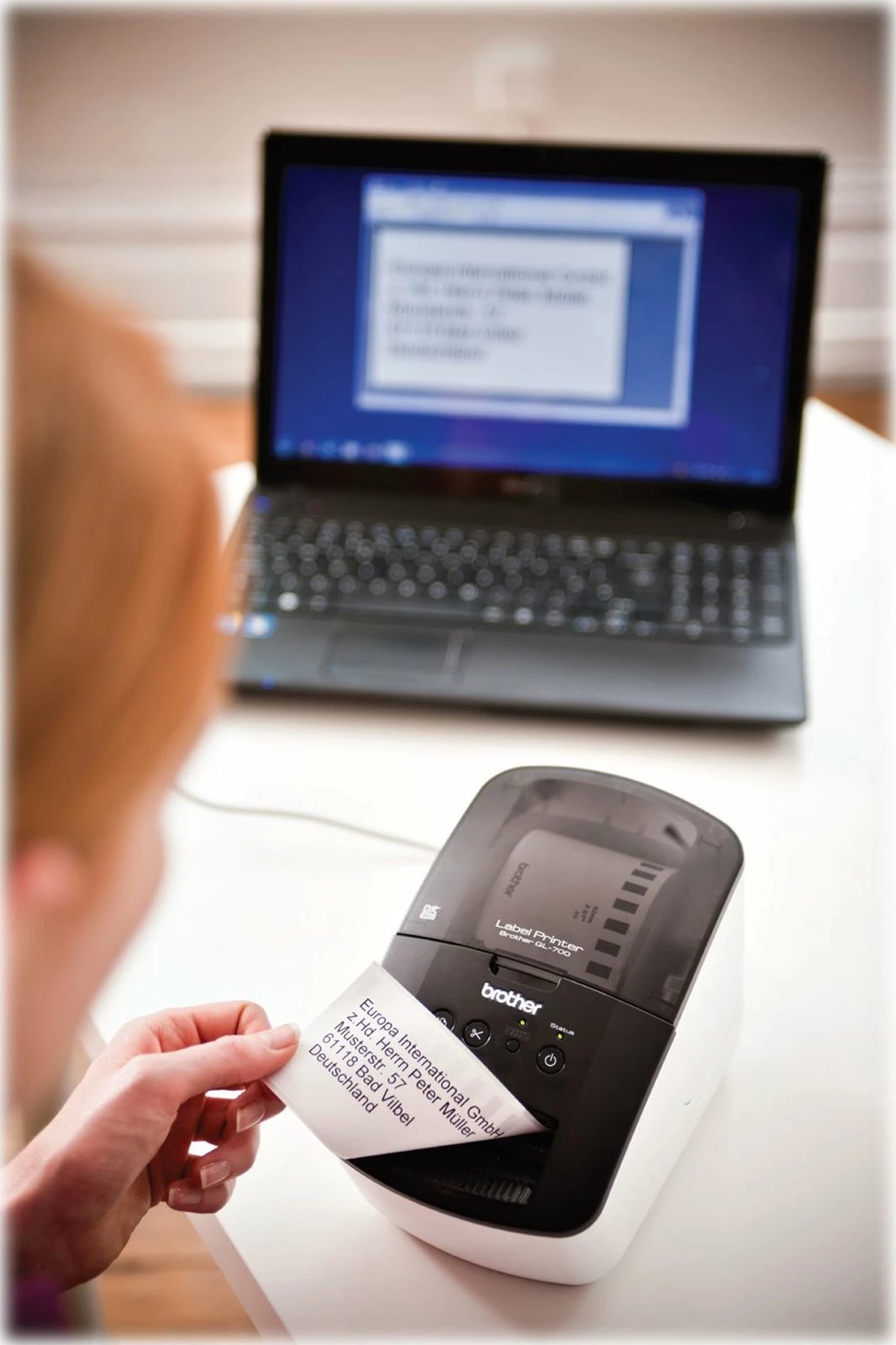 Printer etiketa Brother QL-700, USB, 93 etiketa/min, Bardhë & Zi
