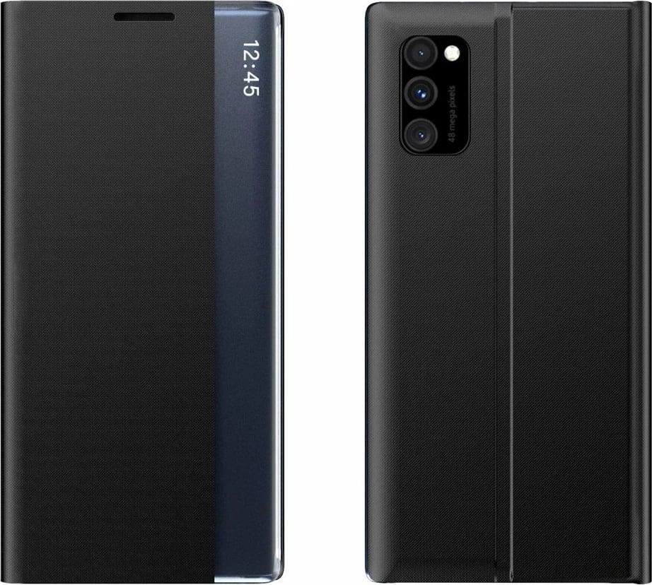 Mbështjellës Hurtel Sleep Case me kapak dhe stand, për Xiaomi Redmi Note 11 Pro+ 5G / 11 Pro 5G / Mi 11i HyperCharge / Poco X4 NFC 5G, zi