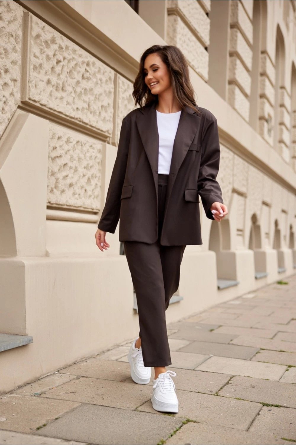 Pantallona femra Roco Fashion 185525, kafe