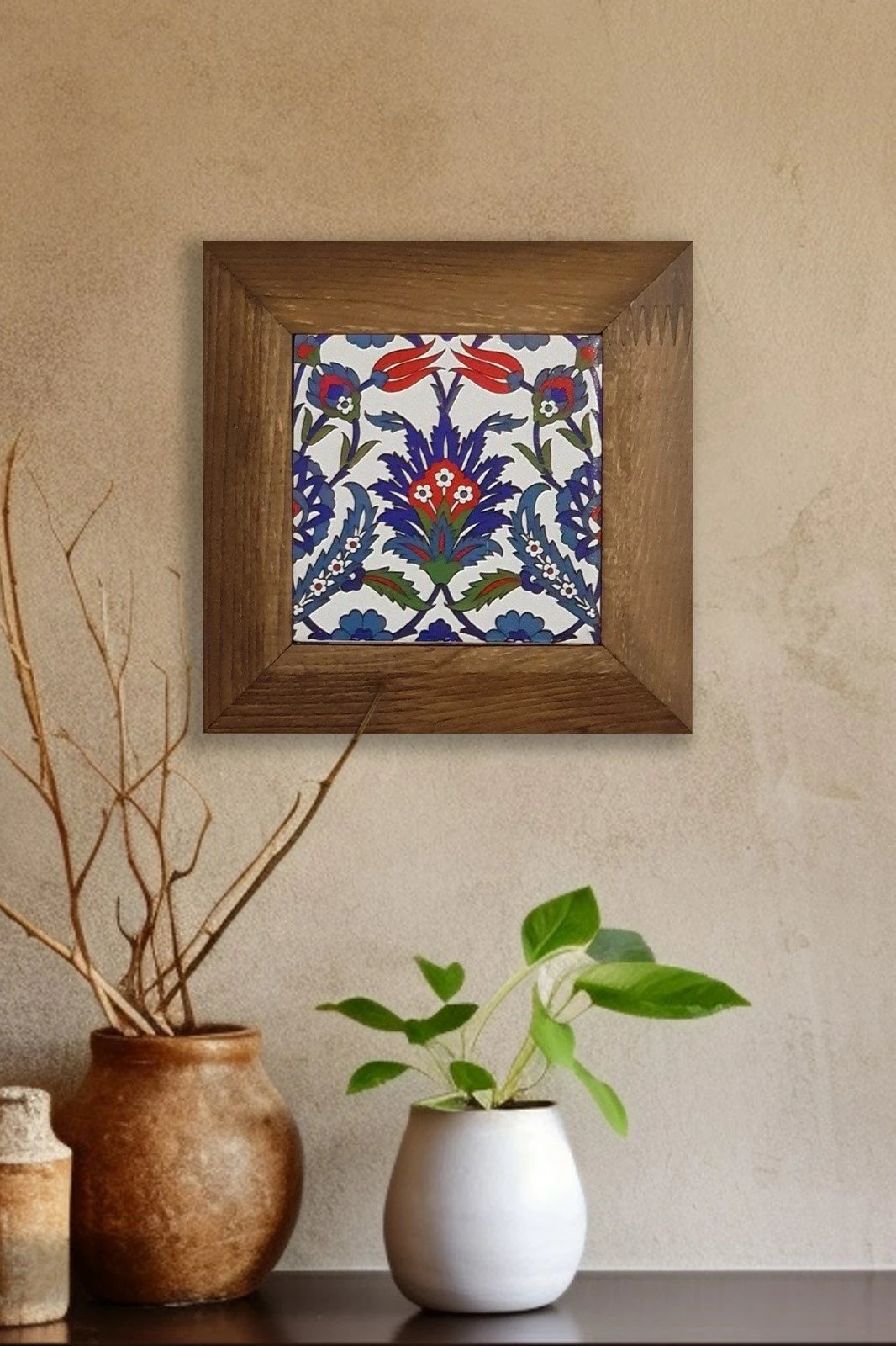 Pikturë dekorative me kornizë, shumëngjyrëshe, Artvessakaro1, 15.5x15.5cm