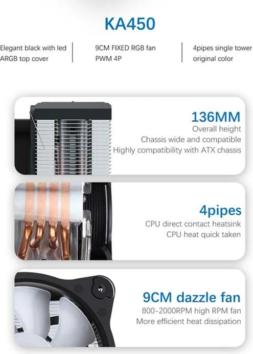 Ventilator Ftohës Për Kompjuter SAMA KA450