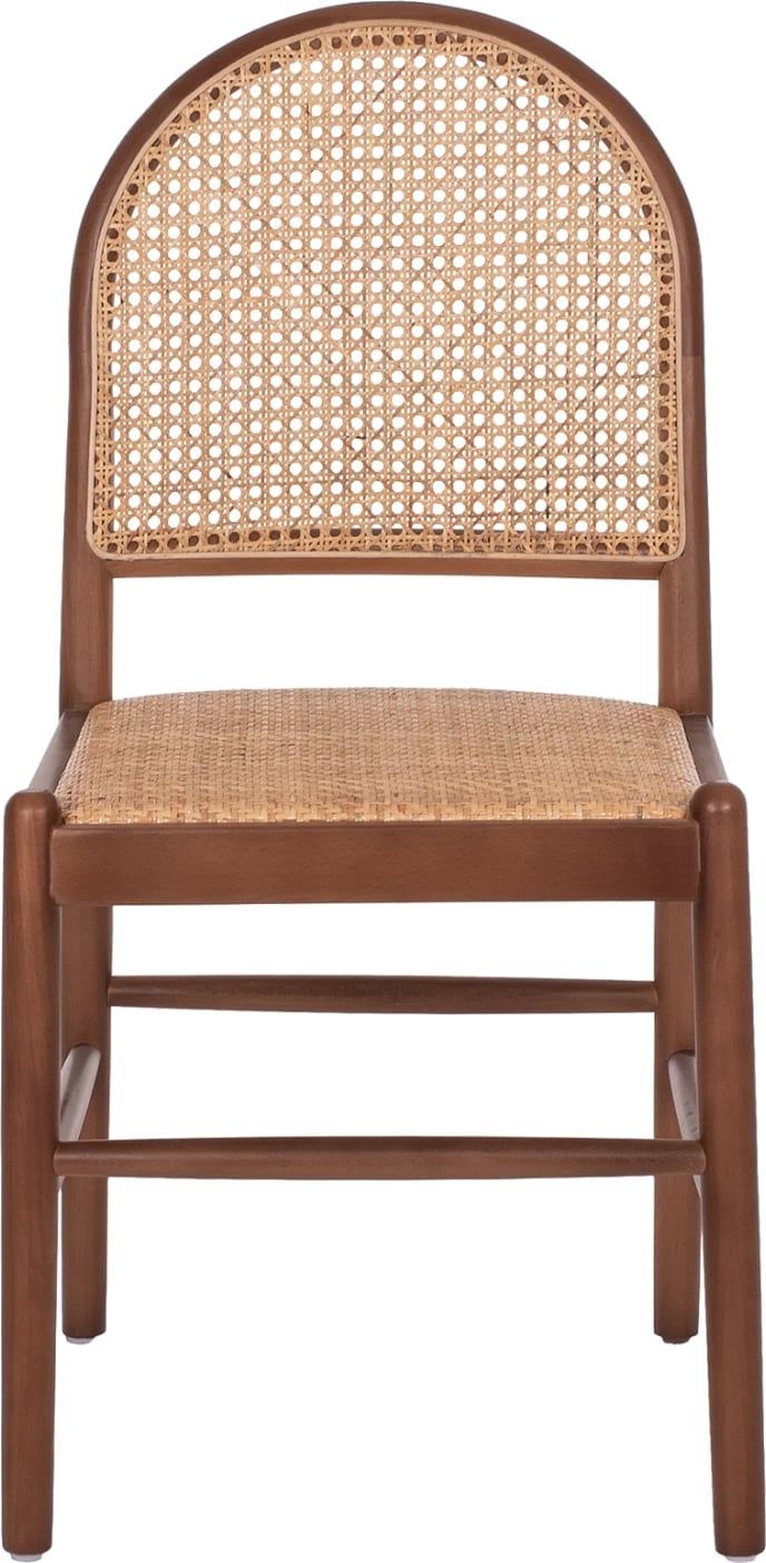 Karrige dru ahu, ngjyrë arre-rattan bezhë, FH9407.04, 43x50x87H cm Karrige dru ahu, ngjyrë arre-rattan bezhë, FH9407.04, 43x50x87H cm