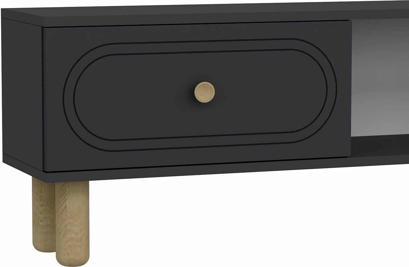 Komodë TV Skye Decor, ngjyrë antracit, Polen Bohem