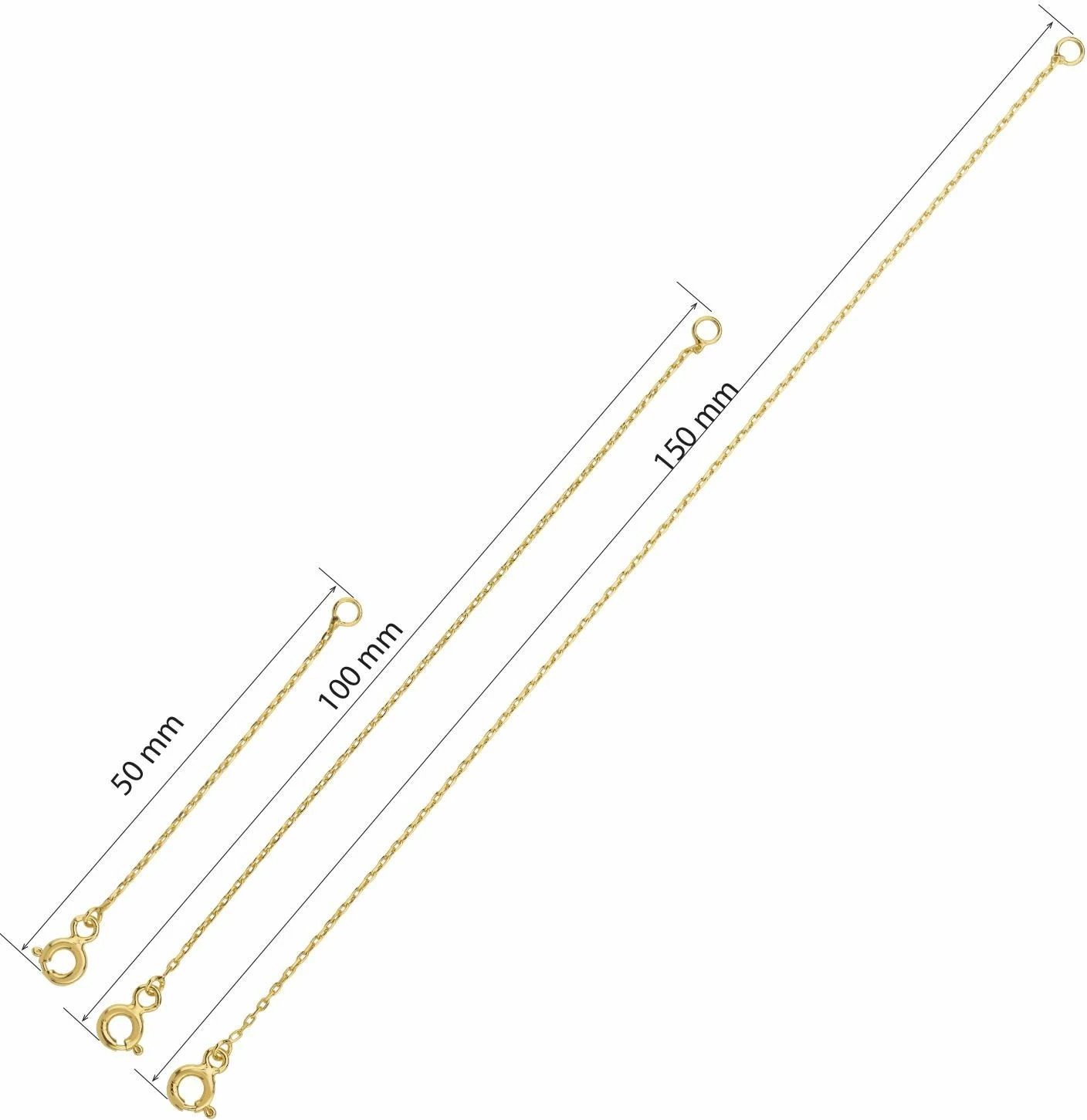 Zinxhir zgjatës argjendi, ngjyrë ari, set 3 copë, NRZ1000073-GO10