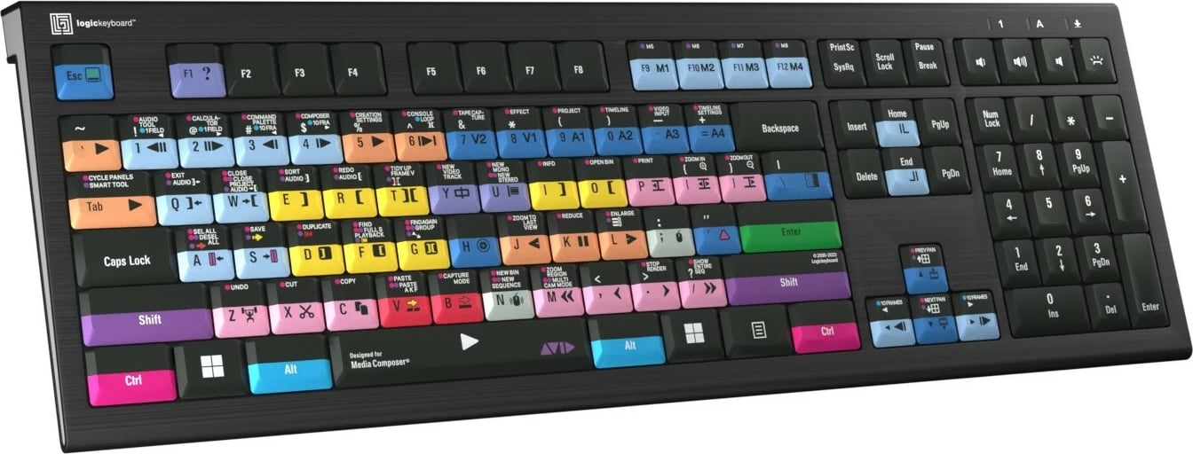 Tastierë LogicKeyboard Astra 2 Pro UK për Avid Media Composer, PC