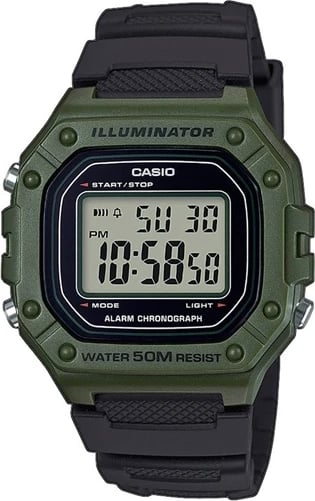 Orë dore CASIO SPORT Illuminator për meshkuj, army green