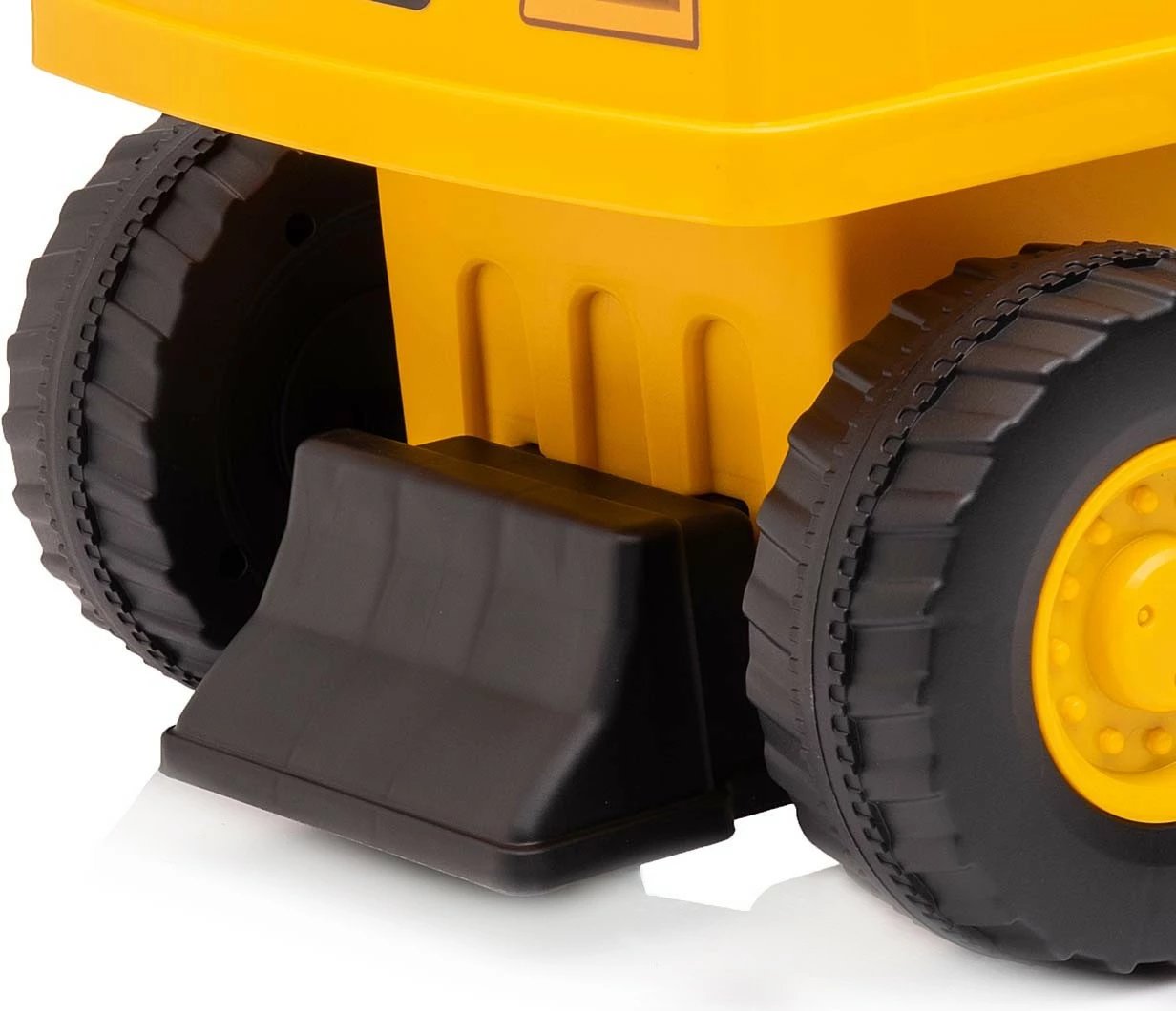 makinë lodër me hipje Milly Mally CAT Loader 5299, 4 rrota, krah e kovë lëvizëse, horn me AAA, deri 25 kg, 12–36 muaj, zezë/verdhe