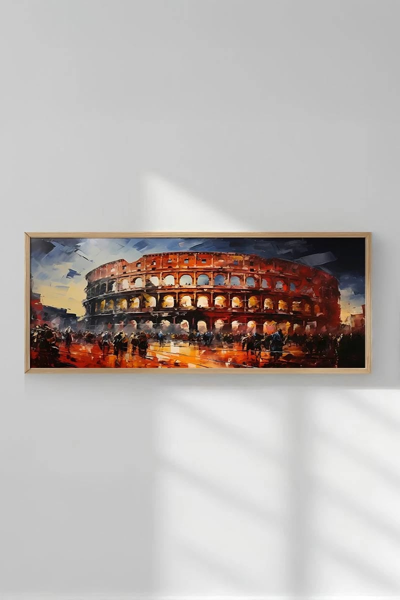 Pikturë dekorative me kornizë, Wallity, Artsmdfyty12-3370, shumëngjyrëshe, 33x70cm