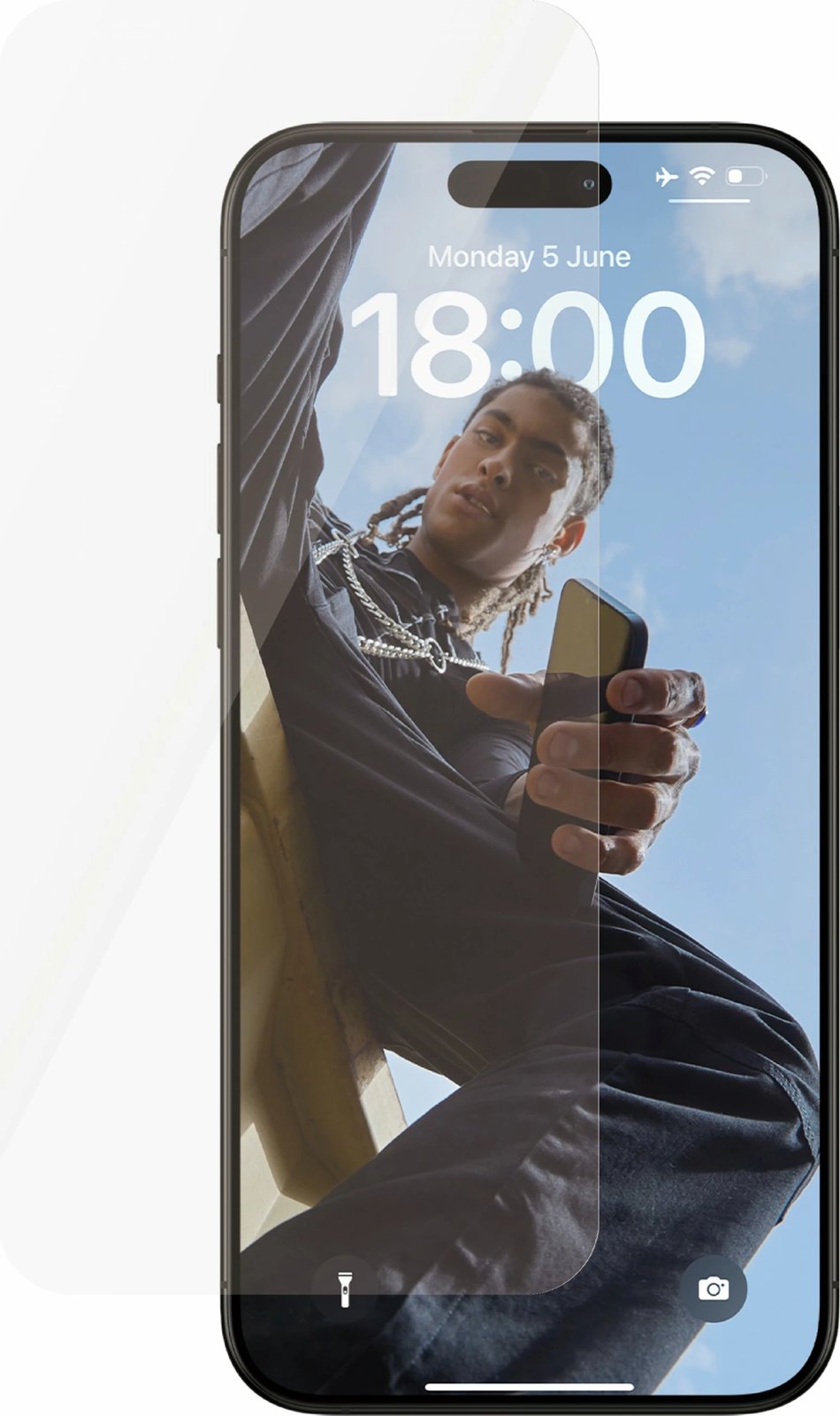 Mbrojtës ekrani PanzerGlass për iPhone 15 Pro Max Ultra-Wide Fit transparent