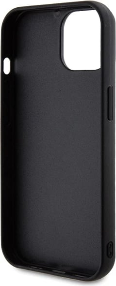 Mbështjellës Guess Quilted Metal Logo për iPhone 15, i zi Mbështjellës Guess Quilted Metal Logo për iPhone 15, i zi