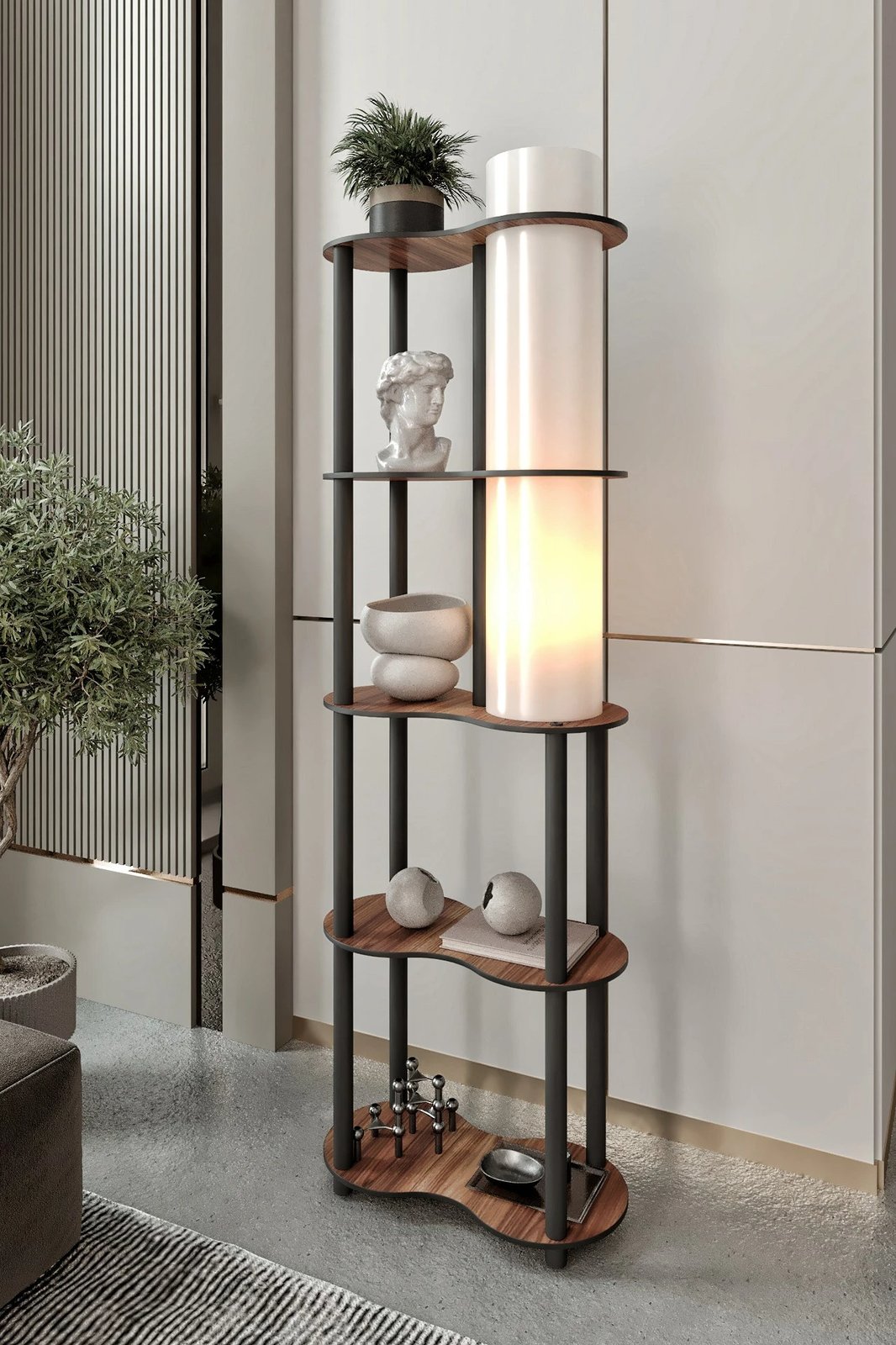 Llambë dyshemeje Opviq, ngjyrë arre, KS-11109