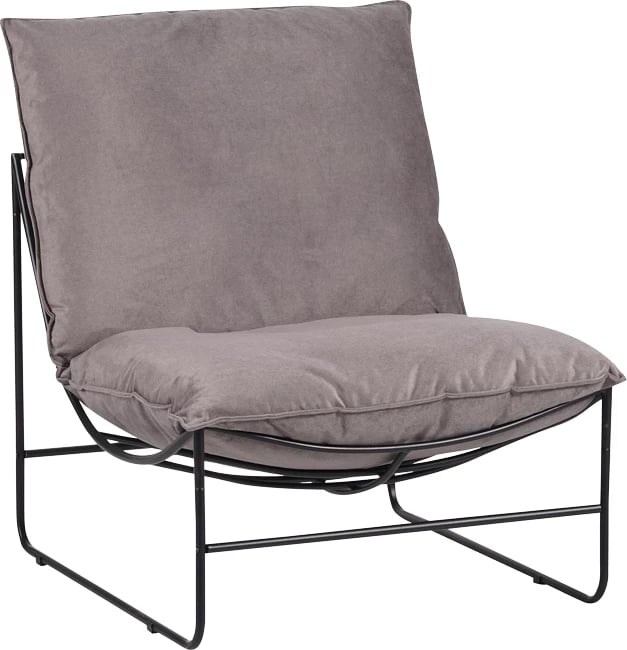 Karrige Chopie, ngjyrë gri, këmbë të zeza, 77x90x83cm