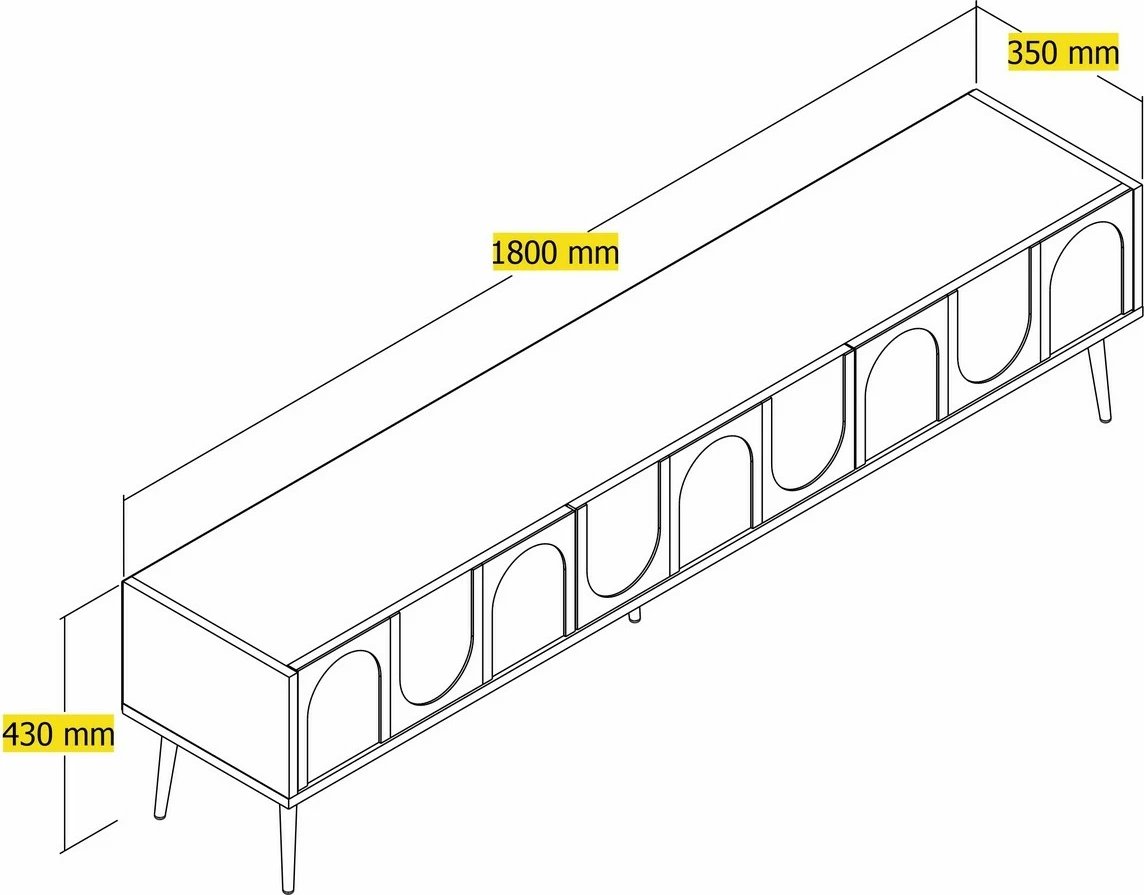 Komodë TV Hanah Home, Lyon 43 - Atlas, ari