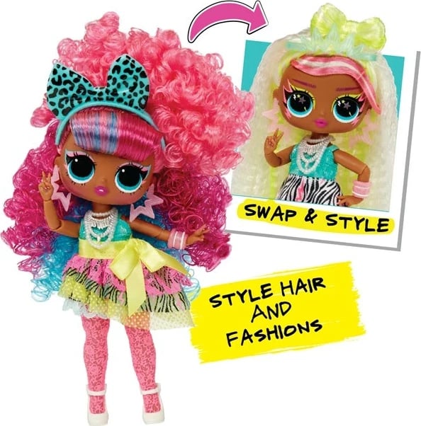 L.O.L. Surprise! Tweens Surprise Swap Kukull Mode, Curls-2- Crimps Cora, Shumëngjyrëshe