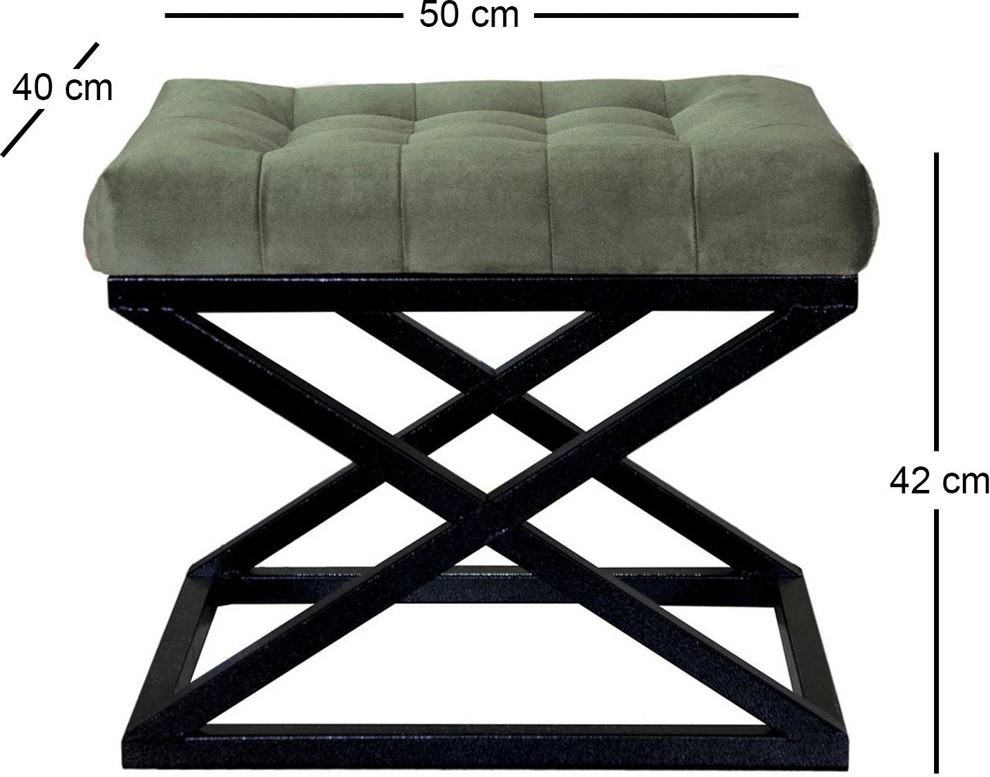 Puf Atelier del Sofa, Capraz, e zezë, e gjelbër