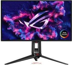 Monitor Asus ROG Swift OLED PG27UCDM (90LM0B30-B01971), 27 inç, OLED, ekran i rrafshët, e zezë