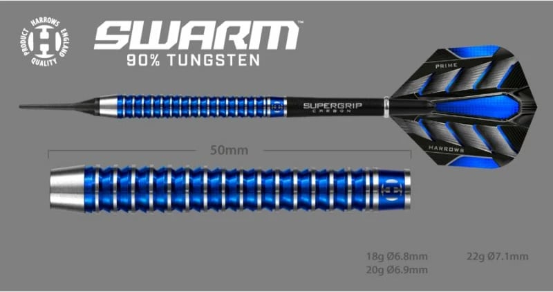 Shigjeta darts Harrows, të zeza/blu