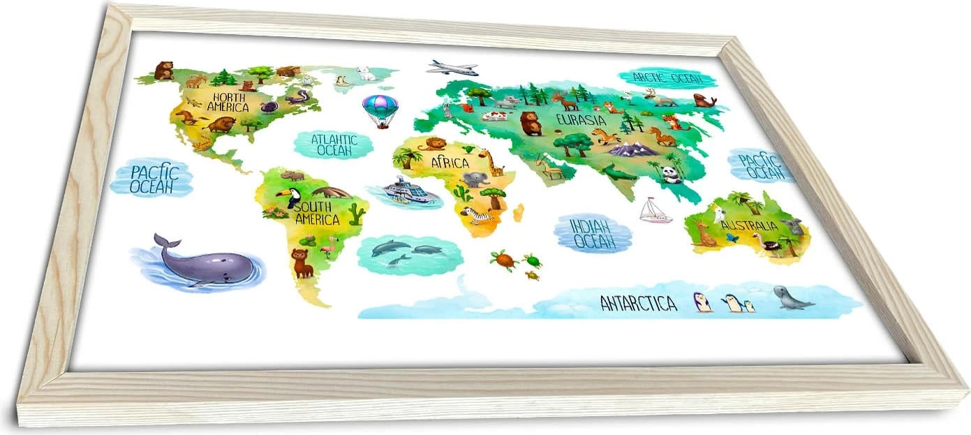 Pikturë dekorative me kornizë MDF, shumëngjyrëshe, Wallity, 38x53cm