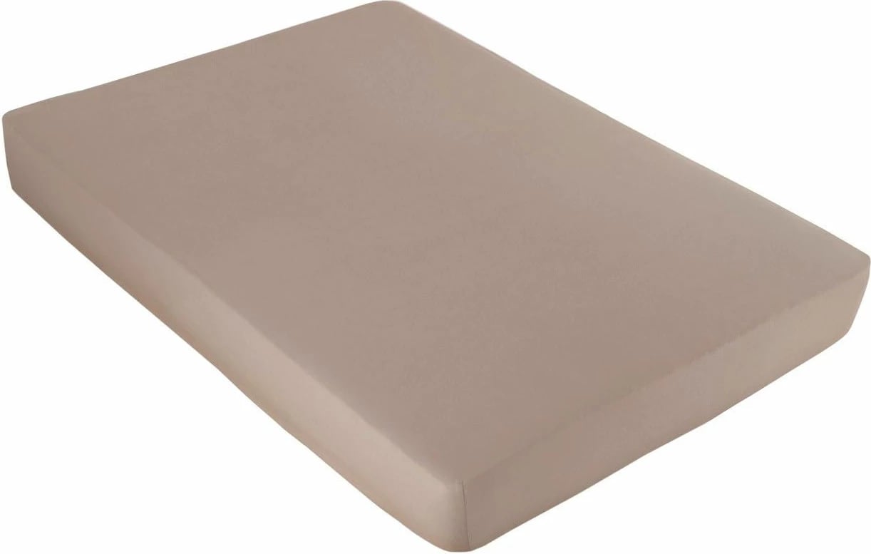 Çarçaf i madh single, jersey, ngjyrë kapuçino, L'Essentiel Linge de Maison