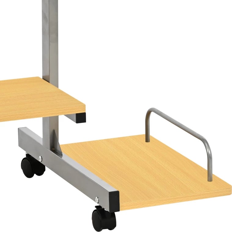 Tavolinë kompjuteri Veronce, ngjyrë natyrale, skelet metalik, 89x47x71cm