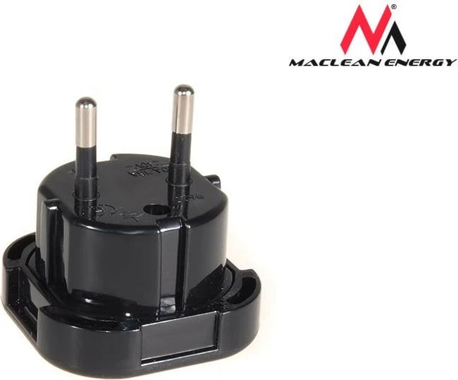 Adapter Maclean MCE72 për prizë EU në UK, i zi