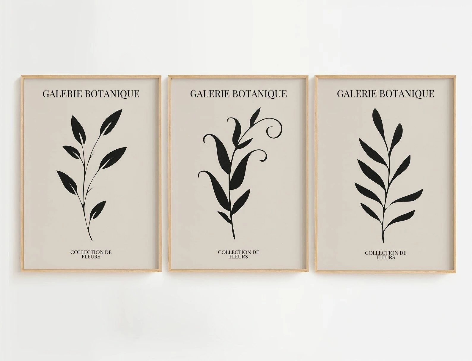 Pikturë dekorative me kornizë (3 copë), Wallity, Artvmodel37-Ahsap