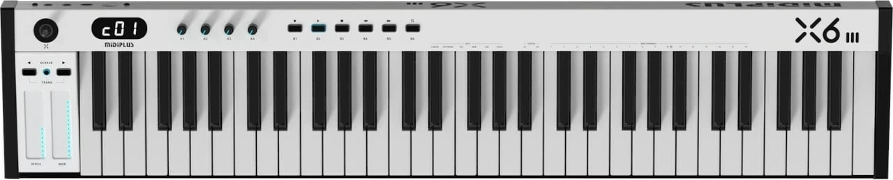 Kontrollues MIDI MIDIPLUS X6 III, 61 taste, Metal, USB, Zi