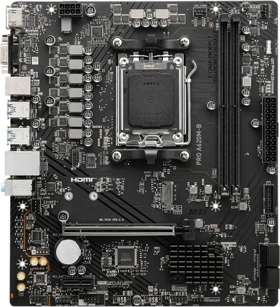 Pllakë amë MSI PRO A620M-B, Socket AM5, micro ATX, DDR5