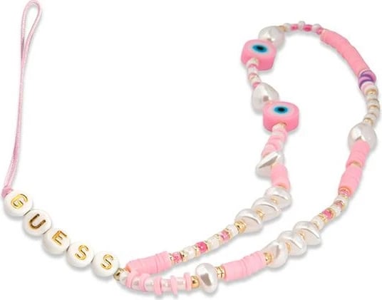 Varëse për telefon Guess GUSTSHPP Phone Strap, rruaza, rozë