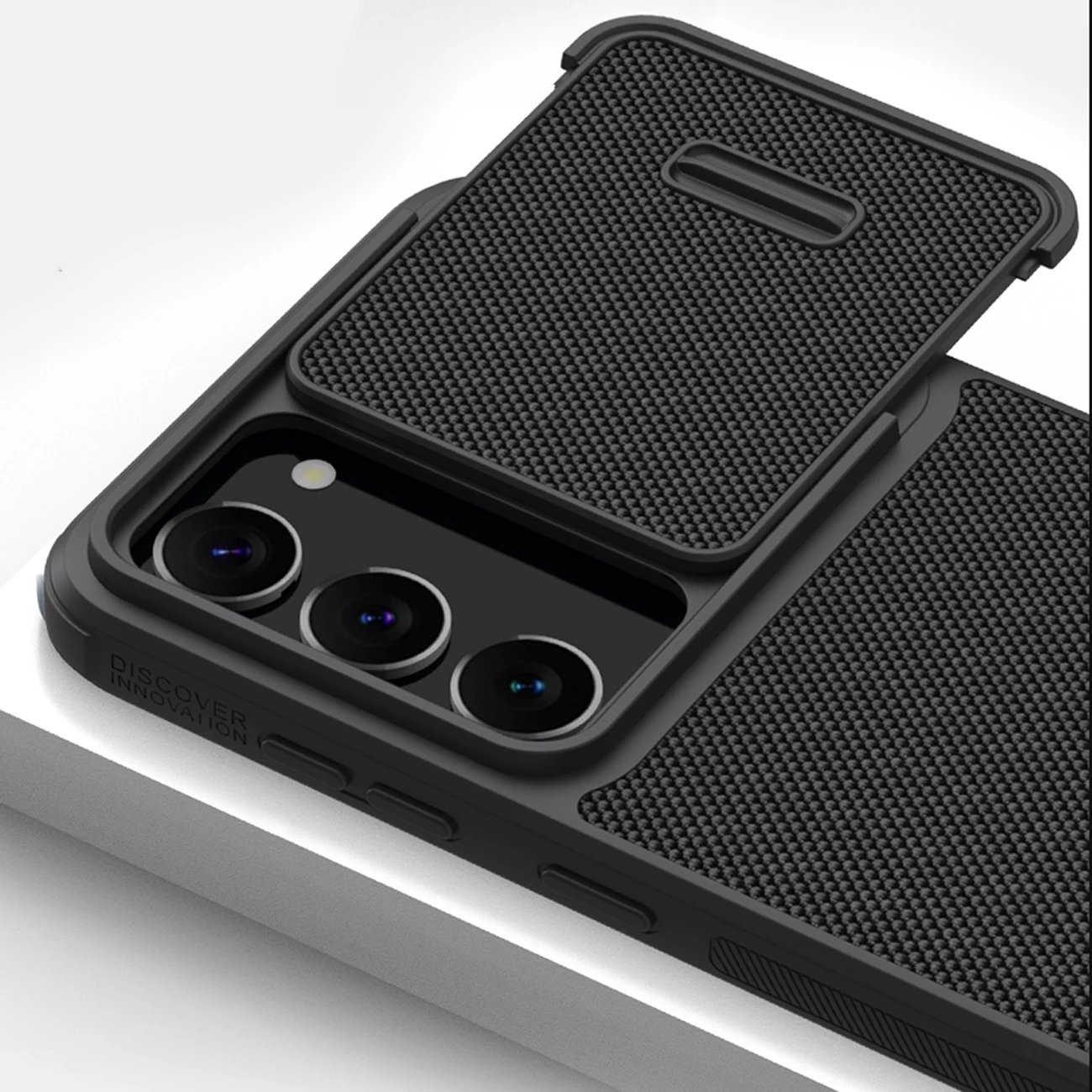 Mbështjellës Nillkin Textured S Case për Samsung Galaxy S23, me kapak kamere, i zi Mbështjellës Nillkin Textured S Case për Samsung Galaxy S23, me kapak kamere, i zi