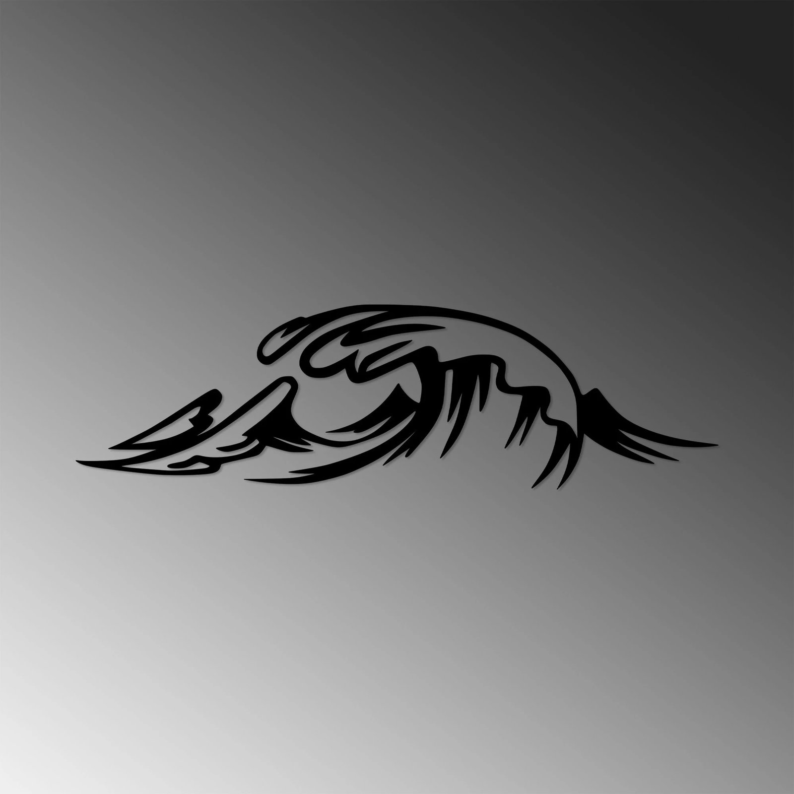 Aksesor dekorativ muri prej metali, Wallity, valë, i zi, 20x70cm