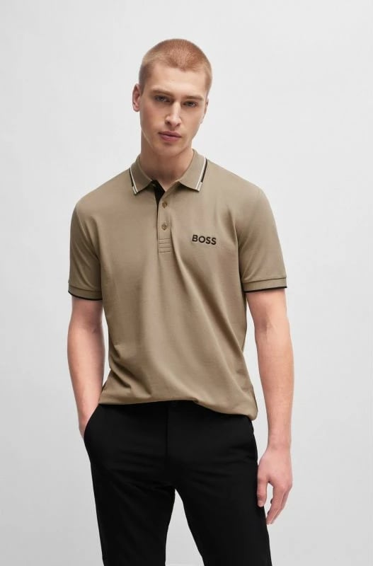 Maicë polo Boss për meshkuj, bezhë