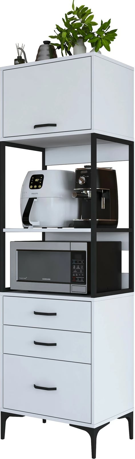 Dollap multifunksional Hanah Home, JE135 - 3101, i bardhë