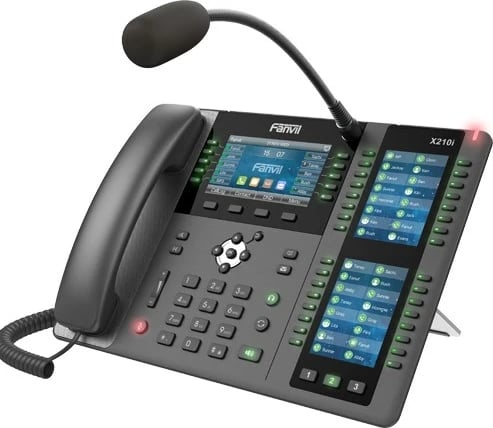 Telefon VoIP Fanvil X210i, IPV6, HD Audio, Bluetooth, RJ45 1000Mbps PoE, 3x LCD display