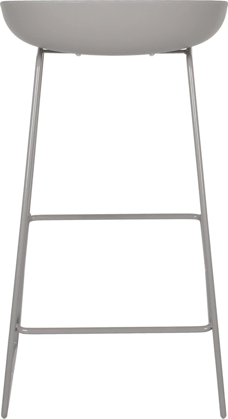 Karrige për bar metalike FH8450.10 me ulëse gri PP 47x47x83cm, set prej 2 copë